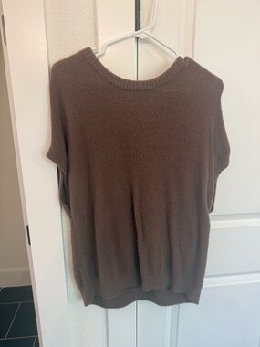 STYLUS Brown Fuzzy Knit Sweater